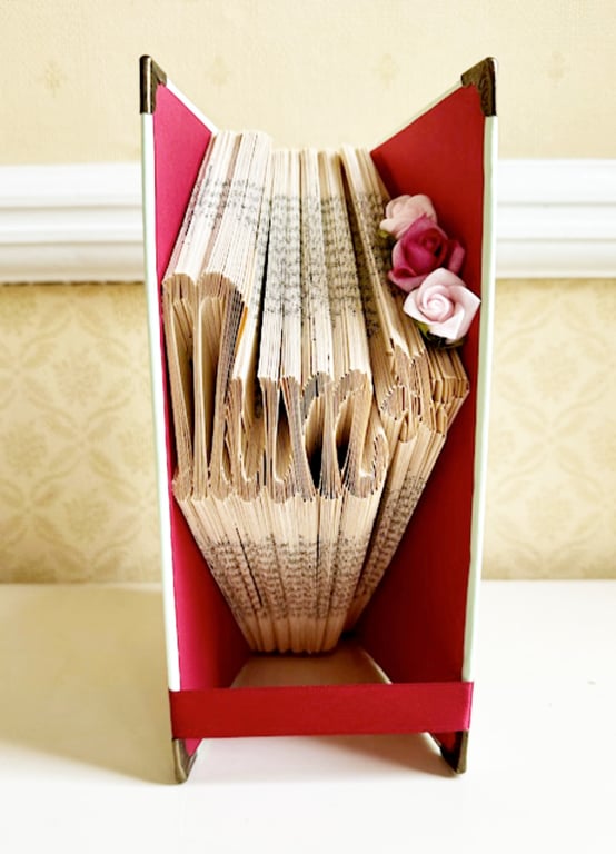 Mum Book Art (completed book fold) - FREE DELIVERY