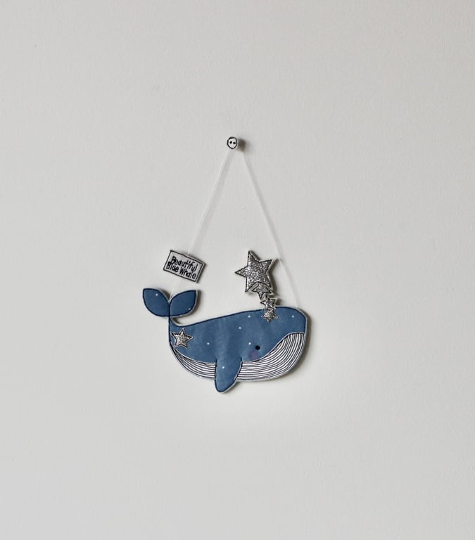 'Beautiful Blue Whale' - Hanging Decoration