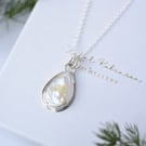 One of a Kind Pearl and Silver Necklace 
