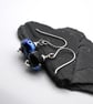 black and silver shard lampwork glass earrings - Image 2