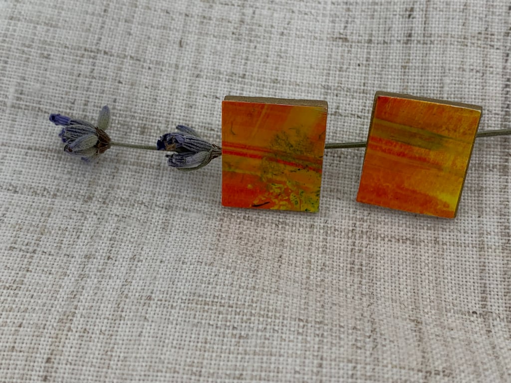 Stainless steel post earrings 