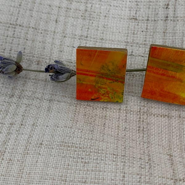 Stainless steel post earrings 