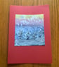 Hand painted Yule Christmas Card 'Silver Storm'