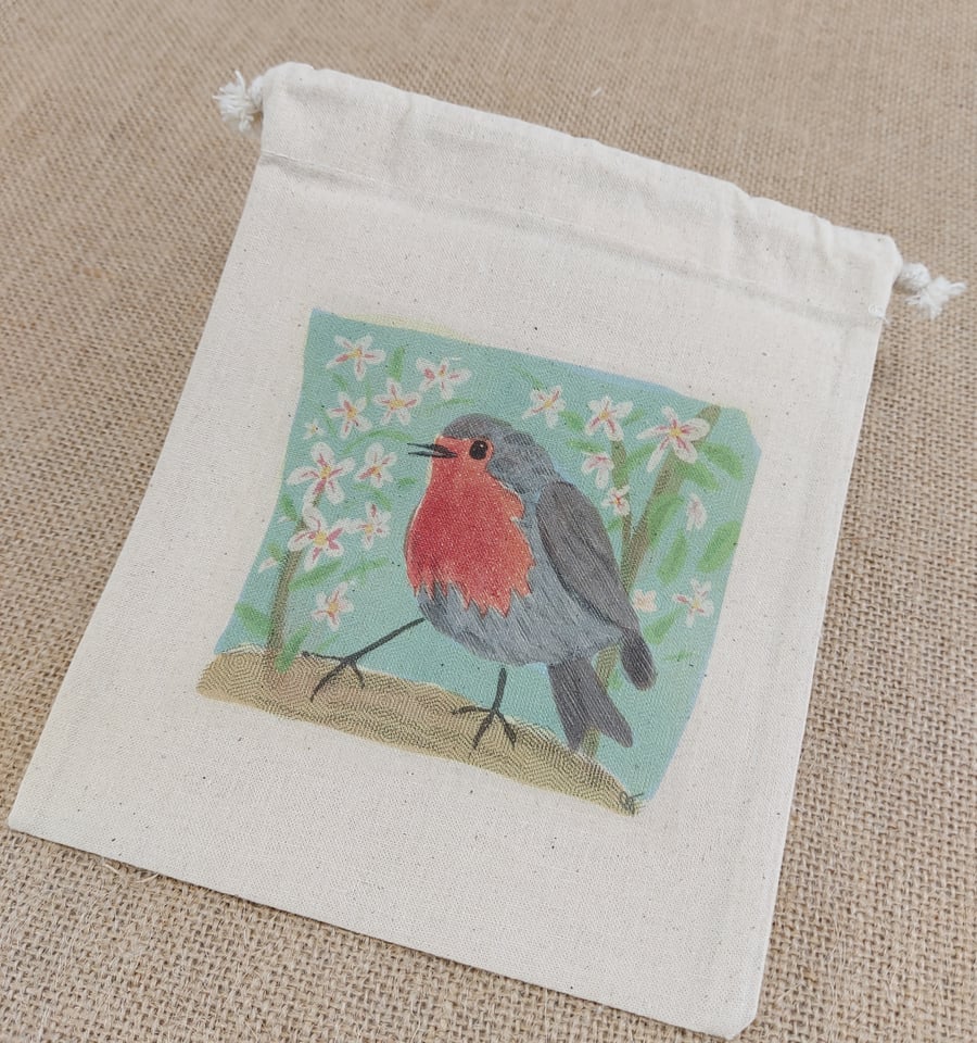 Robin Reusable Gift Bag 
