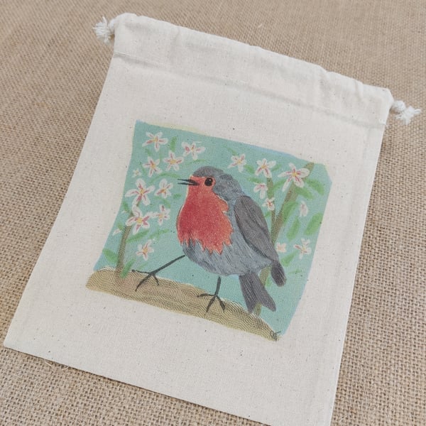 Robin Reusable Gift Bag 