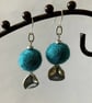 Merino wool ball earrings - Image 1