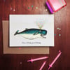 Funny Animal Whale Birthday Card, Have a Whaley Good Birthday