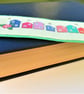 Colourful row of houses cross stitch bookmark - Image 5