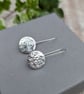 Sterling Silver Organic Disc Long Earrings - JBJ11111