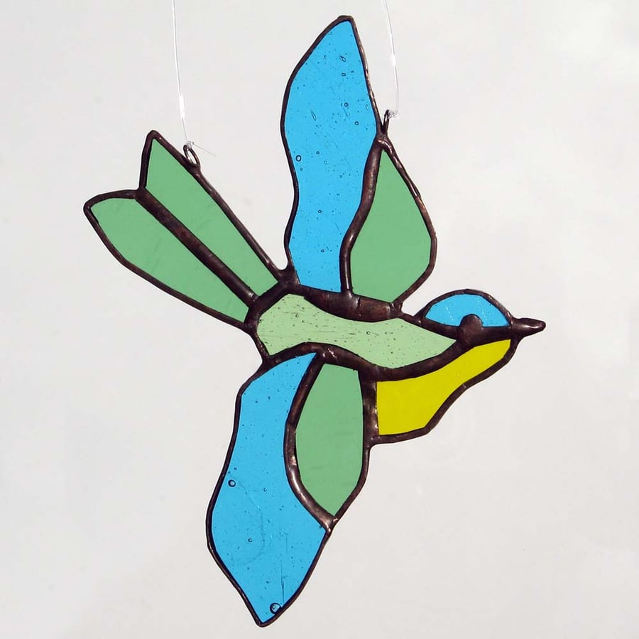 Little Bird Suncatcher - Blue, Green & Yellow