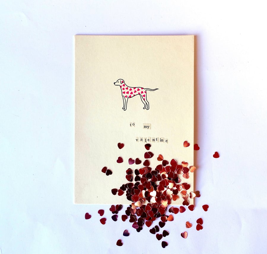 Dalmatian Valentine's Card - READY TO SHIP