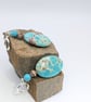 Terra Adorn  Artisan Blue Snake Skin Jasper, Dzi Agate & Turquoise earrings - Image 6