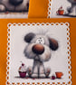 Handcrafted Dog small Envelopes, Orange Small Notelets inserts, Scrapbooks - Image 5