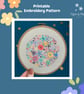 Wildflowers Printable Embroidery Pattern - Image 1