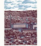 Saltaire two-colour A3 linocut screen-print - Image 1