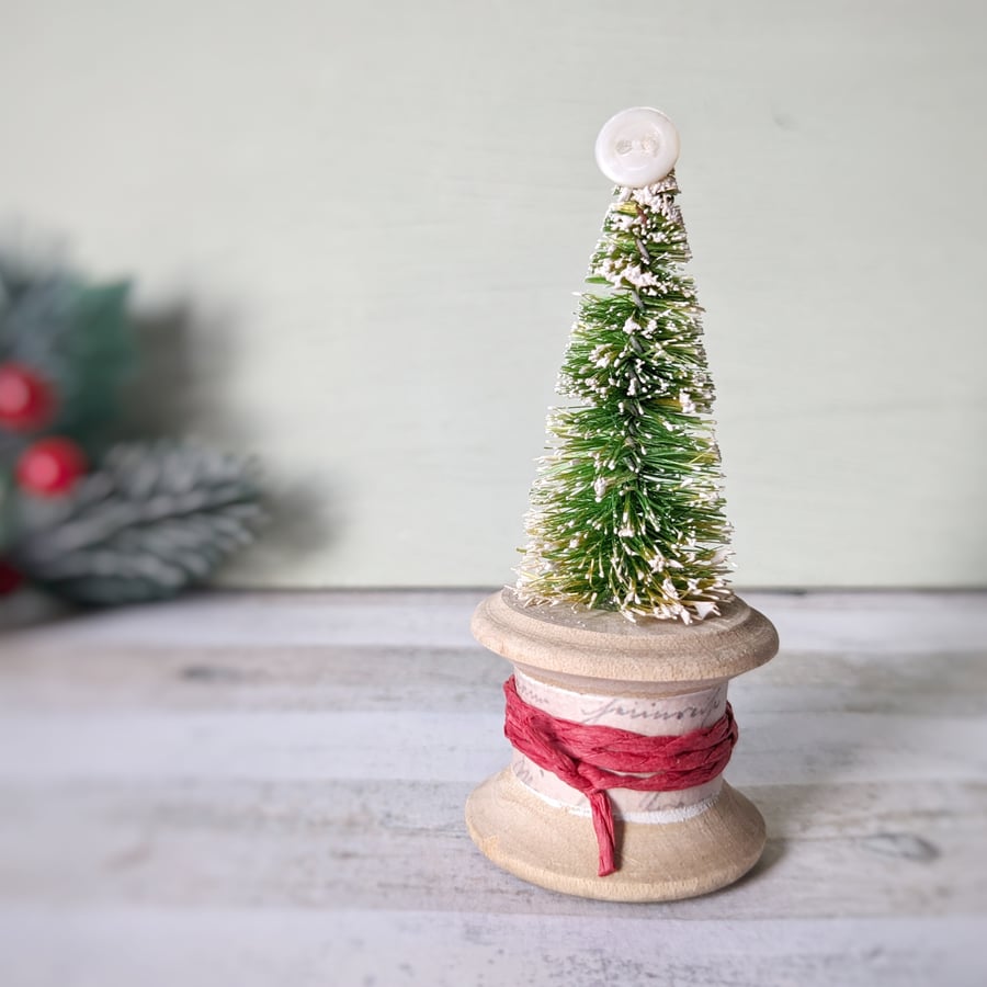 Vintage Bobbin Christmas Tree Decoration