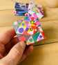 Tiny Concertina Sketchbook with Removable Geometric Patterned Cover.