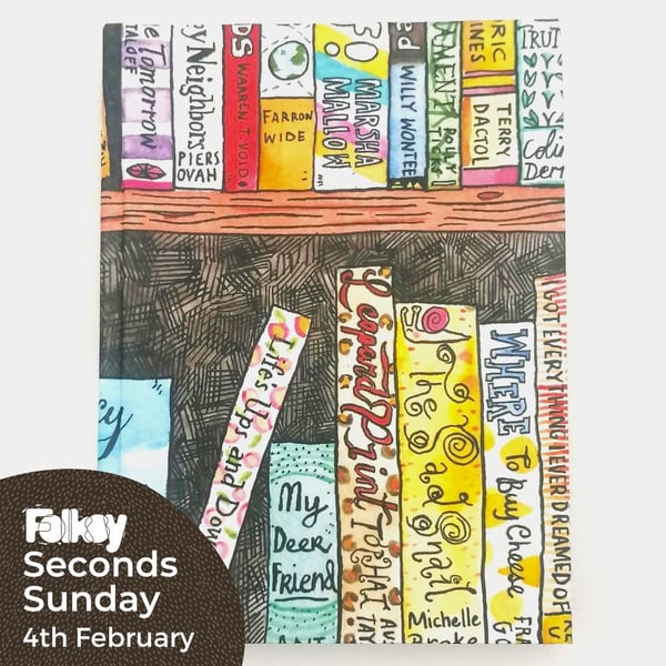 'Punny Books' handmade A5 notebook - Seconds Sunday