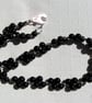 Black Onyx Crystal Gemstone Statement Beaded Necklace "Midnight Oasis" - Image 5