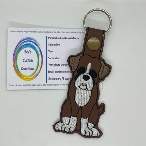 Embroidered Boxer Keyring