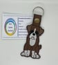 Embroidered Boxer Keyring - Image 1