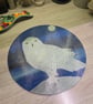 Snowy Owl Glass Chopping Board
