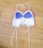 Two tone halter top lilac and white. U.K. size small (S). Size 8. - Image 3