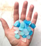 Tumbled Frosted Glass - Mixed Sizes - Various Amounts - Light Blue Sea Glass - Image 7