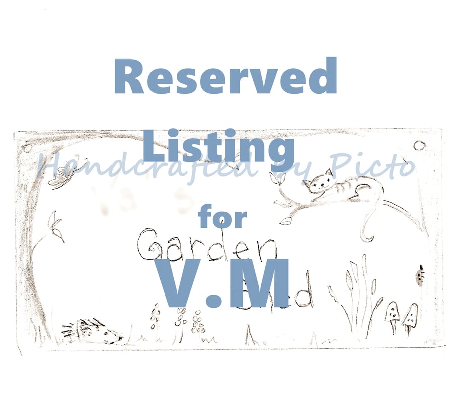 Reserved Listing.. Garden Shed Plaque