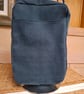 Charcoal denim 'box' bag