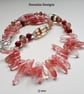 Designer Peach Quartz Designer Necklace - Image 7