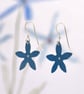 Blue wildflower earrings