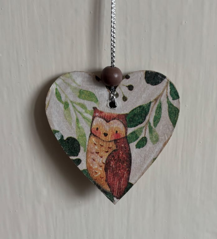 Cute decoupaged Owl gift embellishment 