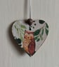 Cute decoupaged Owl gift embellishment  - Image 1