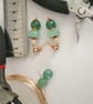 Sea green chalcedony dangle earrings, agate & moonstone - Image 8