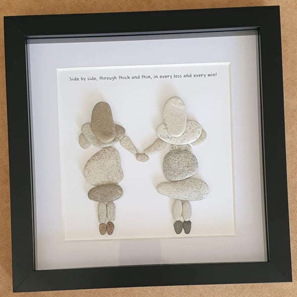 Best Friends Pebble Art, Sister or Friend Gift with Quote