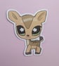  Pink And Brown Cute Toy Deer Stickers - Pack of 2 - Image 3