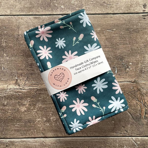 Handmade 2 Pk Face Wipes, Face Cloths, Face Flannels, Eco-Friendly Wipes-FCW26