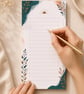  Floral Notepad - Fridge Shopping List Pad, To Do List (Optional Magnet) - Image 2