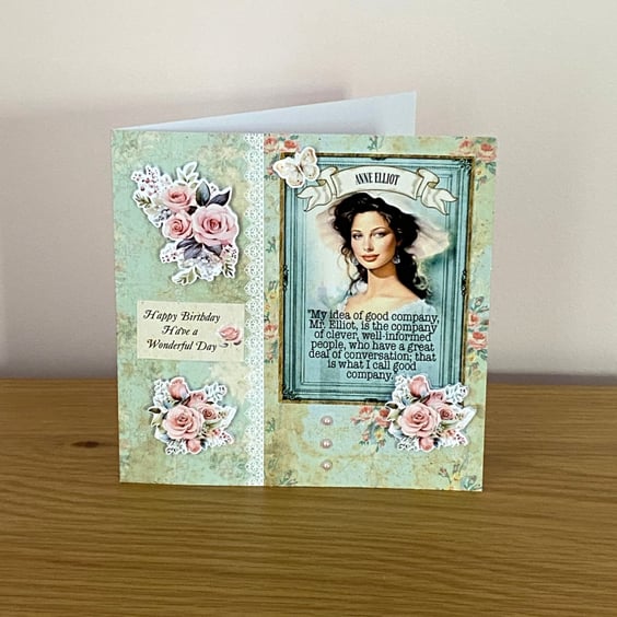 Jane Austen, Persuasion, Ann Elliot, Birthday Card