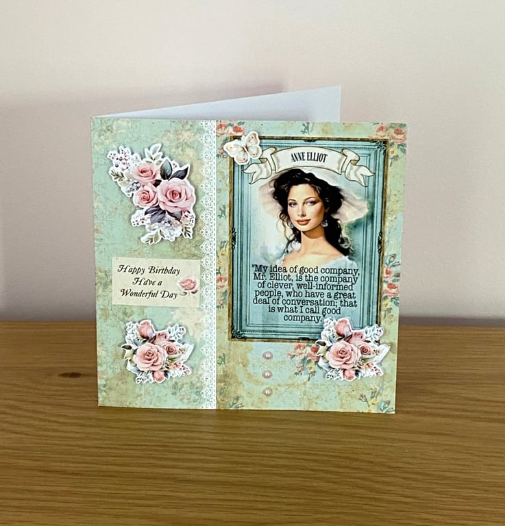 Jane Austen, Persuasion, Ann Elliot, Birthday Card