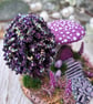 Miniature Mushroom Fairy House - Purple - Image 4
