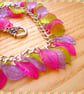 Lucite Leaf Charm Bracelet - Image 1