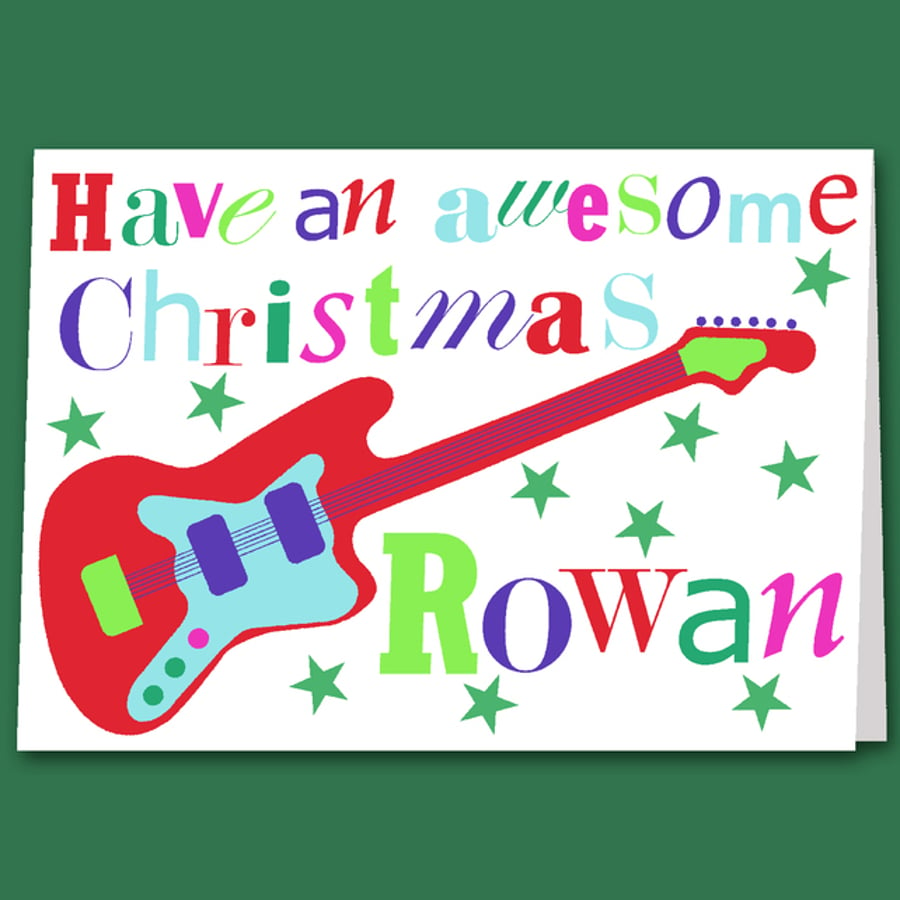 Kids Personalised Christmas Card.