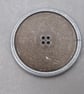 Large Faux Iron Button, Metal Effect Plastic Button, 6 cms