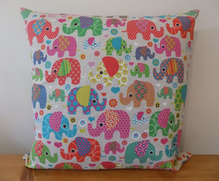 Elephant Cushion Cover Animal Throw Pillow Children's Kid's Nursery 16" 18" Zip