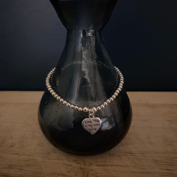  Sterling Silver Heart Bracelet (399)