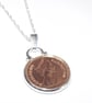 1981 British half pence coin pendant for 45th birthday plus a Sterling Silver 18 - Image 1