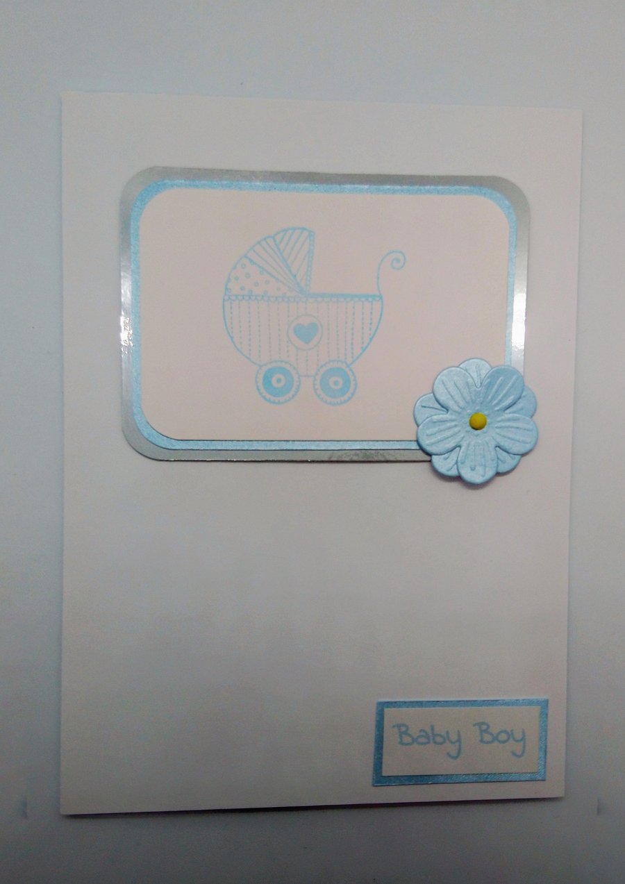Vintage Pram New baby Card