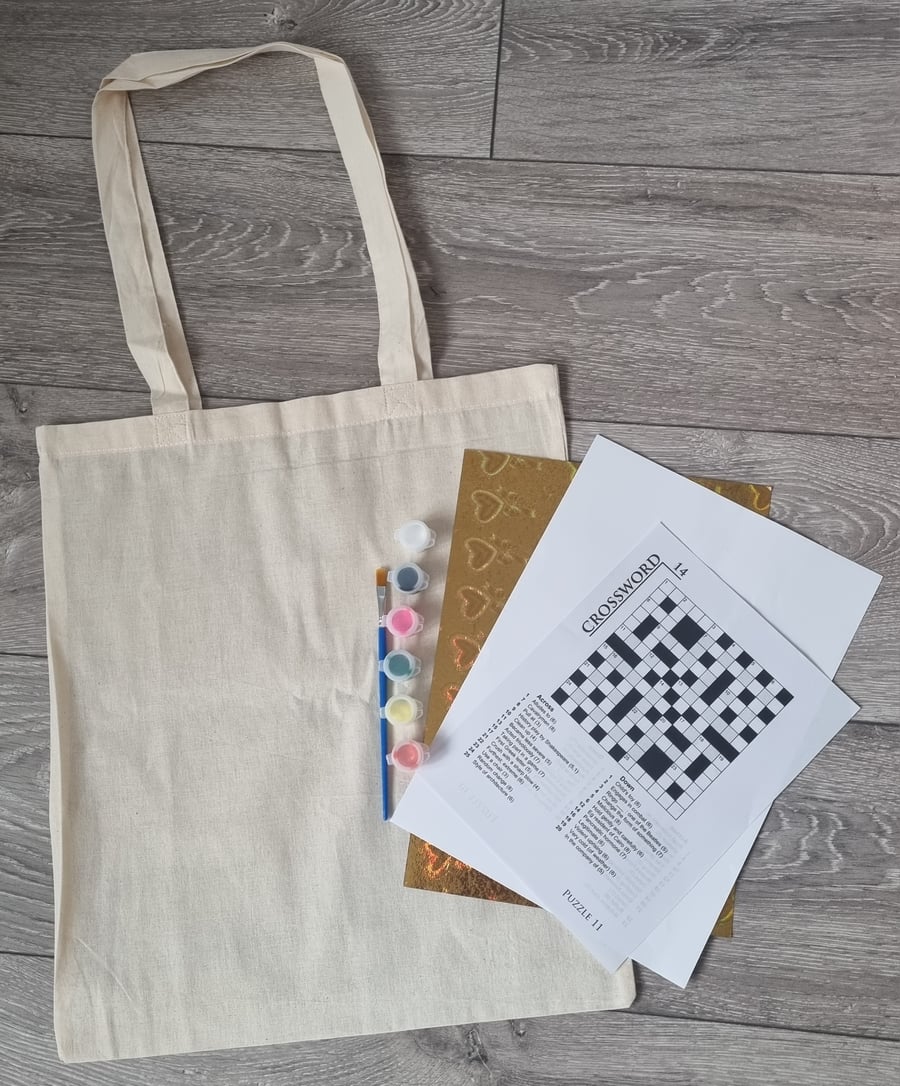 TOTE BAG PAINT YOUR OWN DESIGN KIT